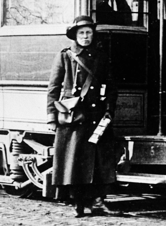 Nottinghamshire and Derbyshire Tramways Great War Belgian tram conductress Emla