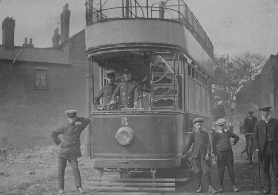 Nottinghamshire and Derbyshire Tramways Tram No 4 at Heanor 1913