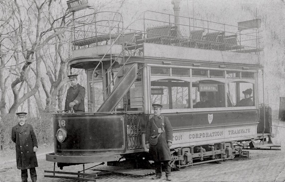 Preston Corporation Tramways Tram No 16 and crew