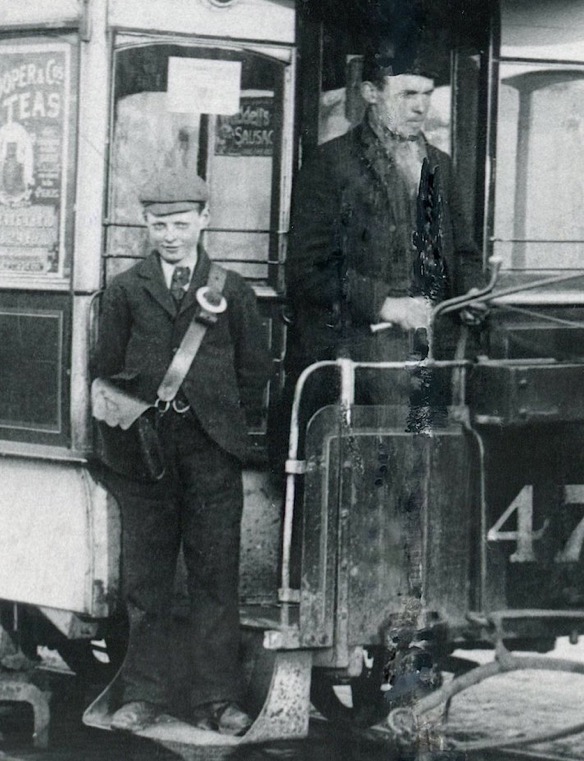 Paisley  Tramways Company horse tram crew 1890s