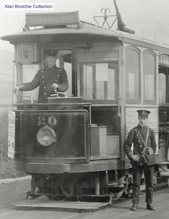 Rothesat Tramways Company Tram No 20 motorman and conductor