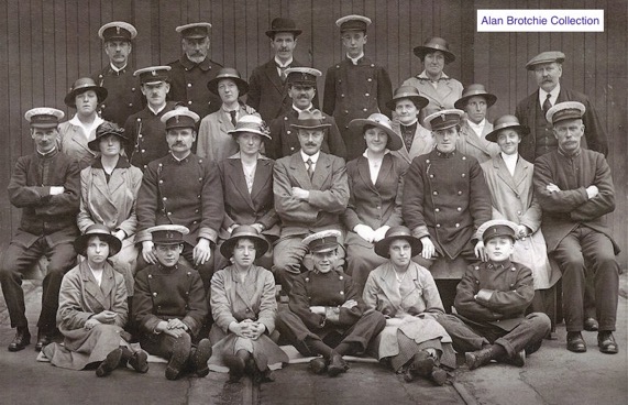 Rothesay Tramways Company Great War staff photo Pointhouse depot