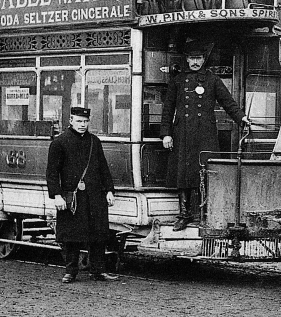 Portsmouth Street Tramwayshorse tram conductor and driver