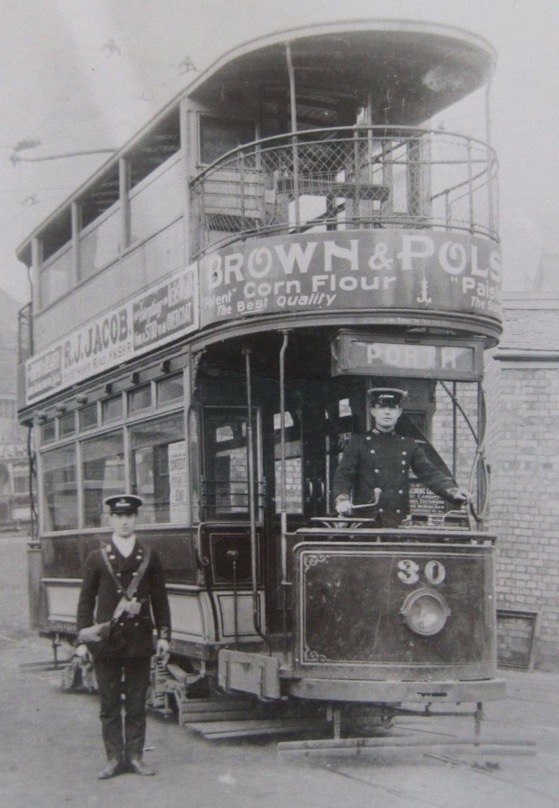 Rhondda Tramways Company Tram No 30 and crew