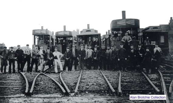 North Staffordshire Tramways depot staff circa 1898