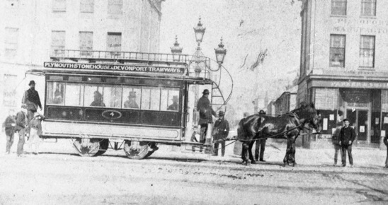Plymouth Stonehouse and Devonport Tramways horse tram No 4