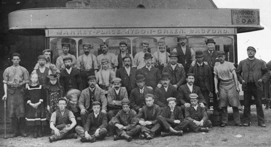 Nottingham and District Tramways depot staff 1890s