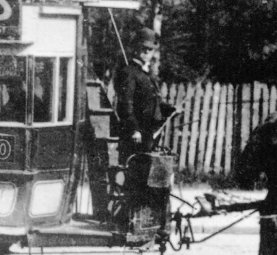 Nottingham and District Tramways horse tram driver