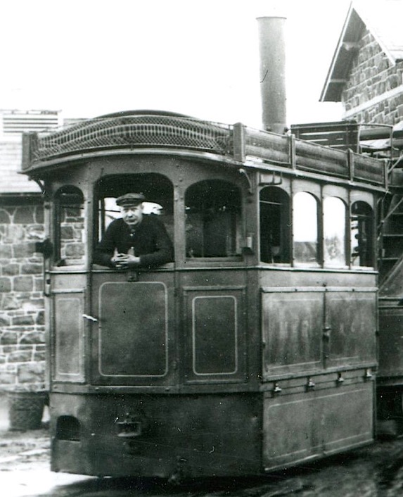 Portstewart Tramway steam tram driver