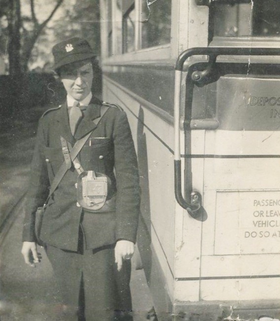 Sheffield Corporation Tramways WWII Conductress_SH RED