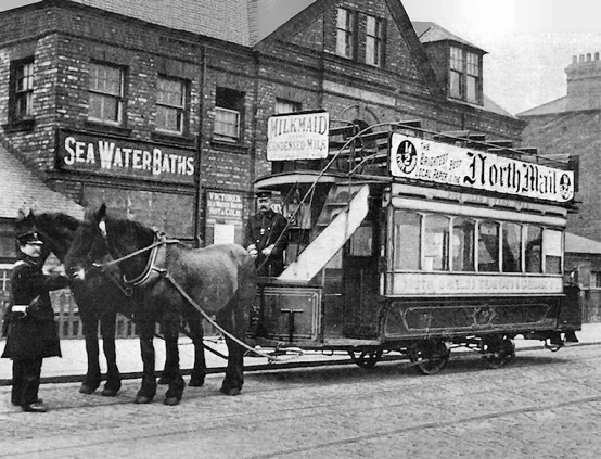 South Shields Tramways and Carriage Company horse tram No 8 Pier Parad