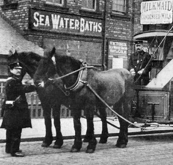 South Shields Tramways and Carriage Company horse tram driver and conductor