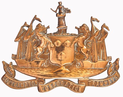 Southampton Corporation Tramways Edwardian cap badge