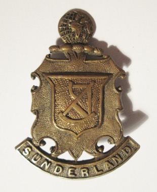 Sunderland Corporation Tramways inspector cap badge