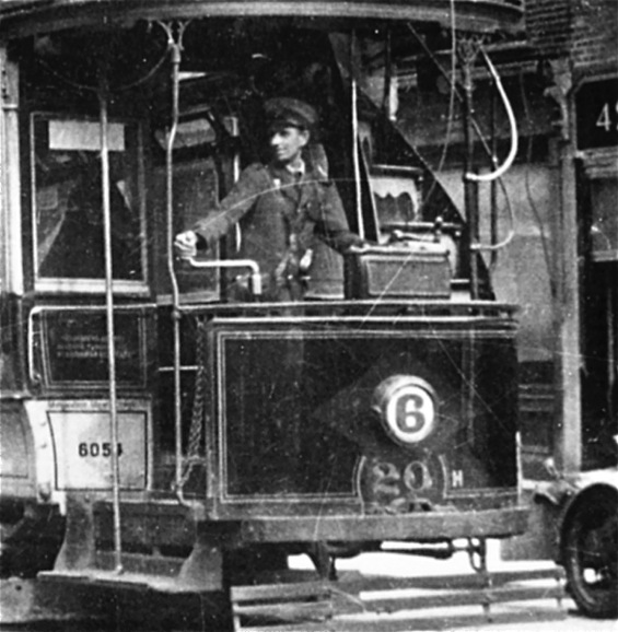 West Ham Corporation Tramways Tram No 20 and motorman 1933