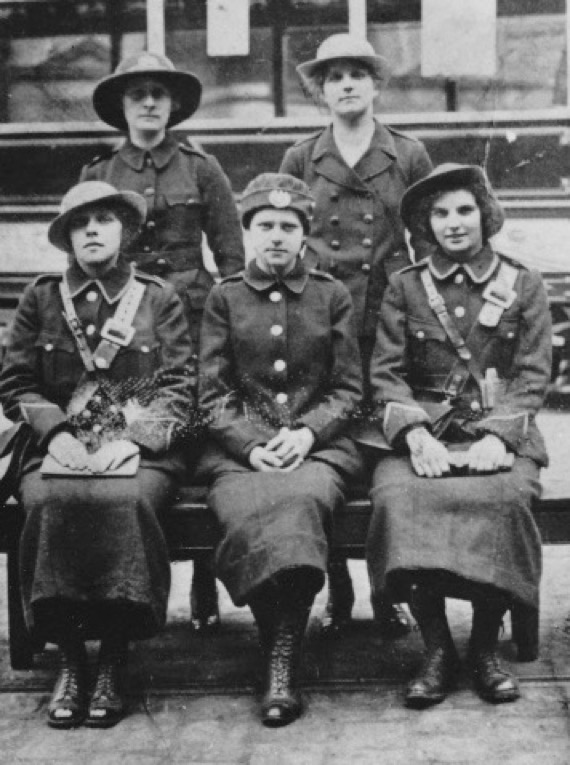 Salford City Tramways Great War conductresses and inspectresses