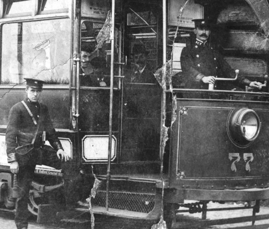 Salford Corporation Tramways tram conductor and driver / motorman