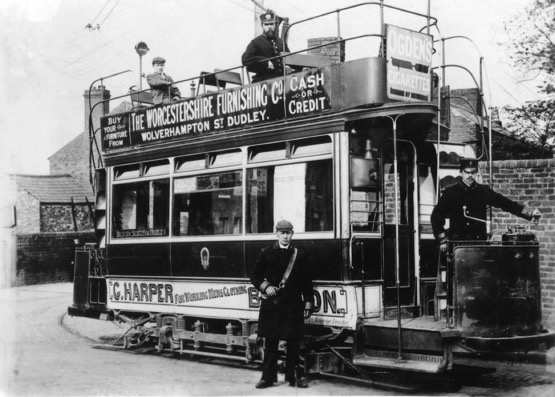 Wolverhampton and District Electric Tramways Tram No 1 Fighting Cocks 1903
