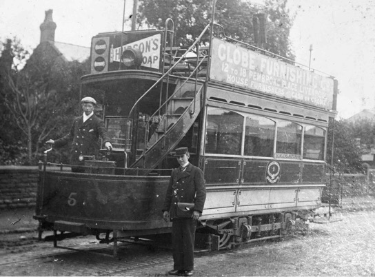 New St Helens and District Tramways Company tram No 5
