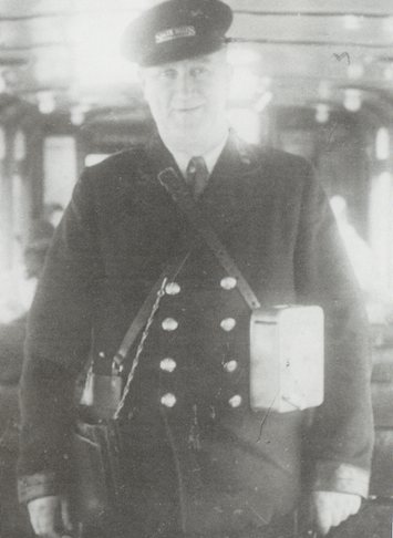 Swansea and Mumbles Railway Tram conductor Bill Allsopp