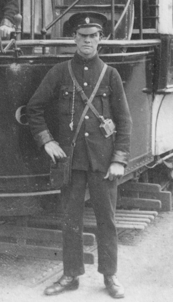 Worcester Electric Tramways conductor circa 1920
