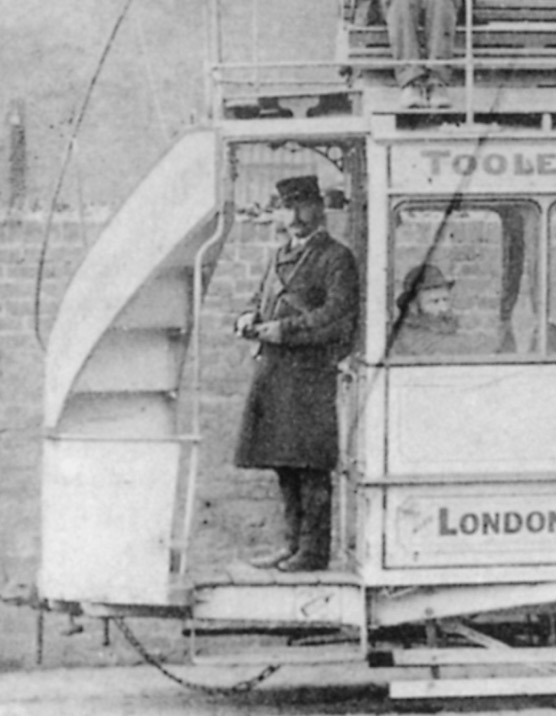 Southwark and Deptford Tramways tram conductor
