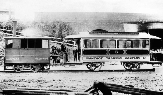 Wantage Tramway Engine No 4 and Trailer No 3 1900