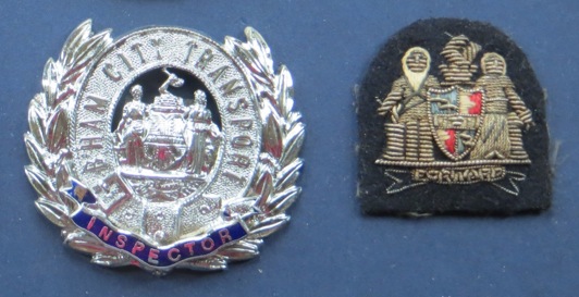 Birmingham City Transport Inspector cap and collar badges