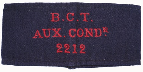 Birmingham City Transport Auxiliary Conductor's armband