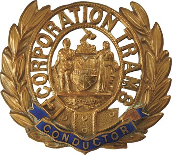 Birmingham Corporation Tramways conductor cap badge