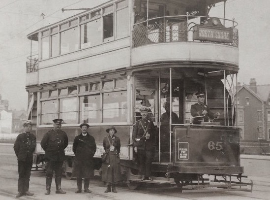 Blackpool Corporation Tramways Tram No 65 and Great War conductress
