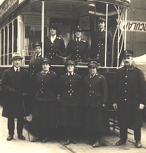 Blackpool Corporation Tramways Great War female conductresses and tram drivers