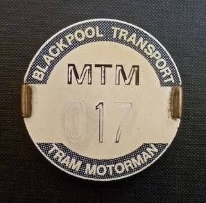 Blackpool Corporation Transport Motorman badge