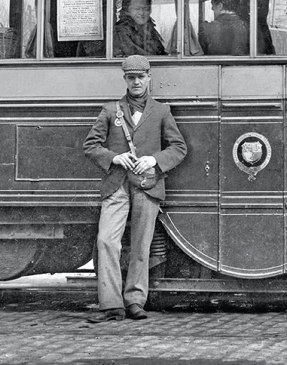 Blackpool St Annes and Lytham gas tram conductor