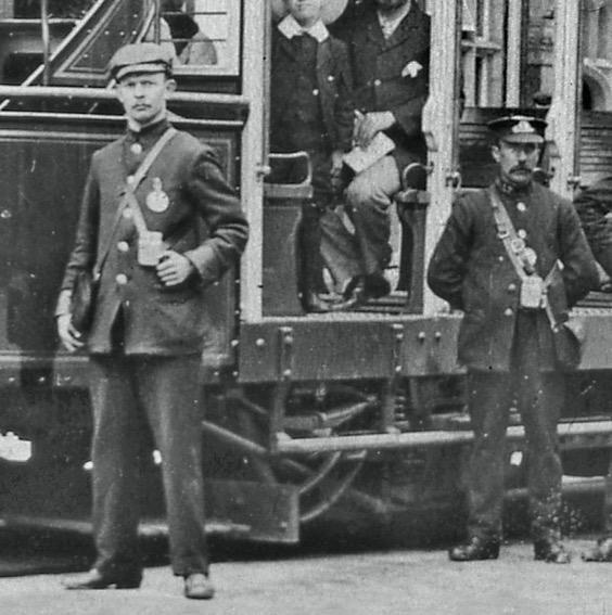 Blackpool St Annes and Lytham Tramways Tram No 35, conductor and motorman