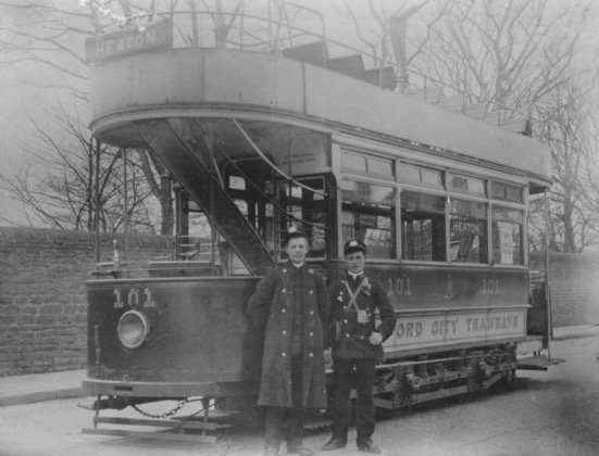 Bradford City Tramways Tram No 101 and crew