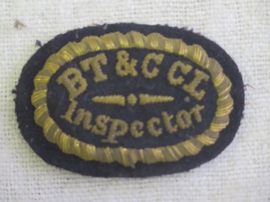 Bristol Tramways and Carriage Company inspector's cap badge