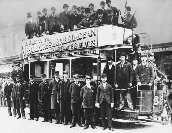 Bristol Trmaways Tram No 92 on opening day in October 1895