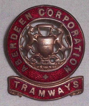 Aberdeen Corporation Tramways cap badge