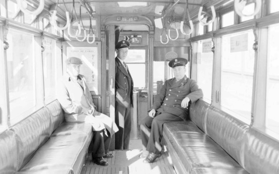 Aberdeen Corporation Tramways motorman and conductor 1954