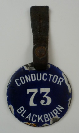 Blackburn Corporation Tramways Conductor licence No 73