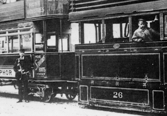 Birmingham and Midland Tramways Steam Tram No 25 and crew