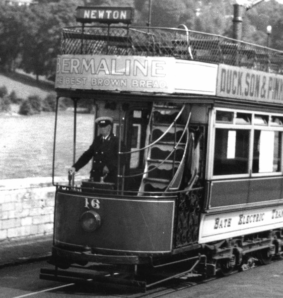 Bath Electric Tramways Tram No 16 and motorman Jack Snow