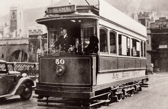 Bath Electric Tramways Tram No 50 and driver