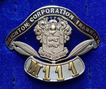 Brighton Corporation Tramways motorman's cap badge