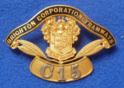 Brighton Corporation Tramways conductor's cap badge