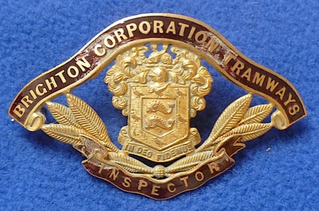 Brighton Corporation Tramways Inspector's cap badge