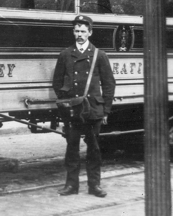 Burnley Corporation Tramways tram conductor 1903