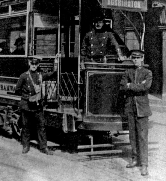 Accrington Corporation Tramways crew
