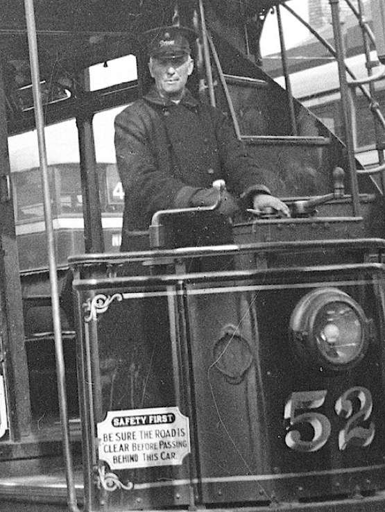 Birkenhead Corporation Tramways Tram No 52 and motorman